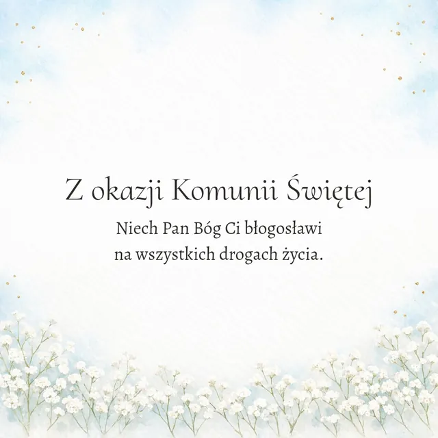 Z okazji Komunii Świętej