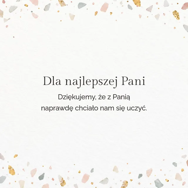 Dla najlepszej Pani
