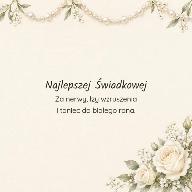 Najlepszej Świadkowej