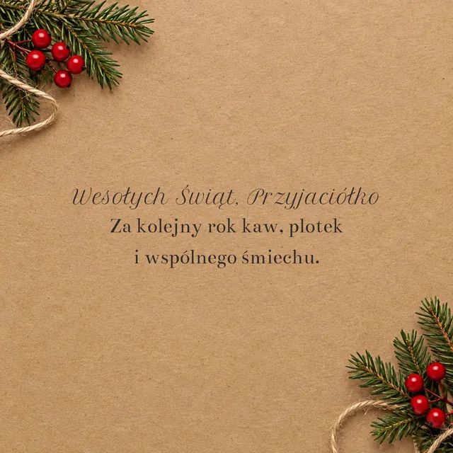 Wesołych Świąt, Przyjaciółko