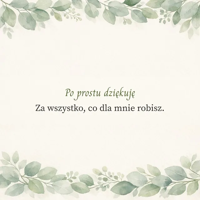 Po prostu dziękuję
