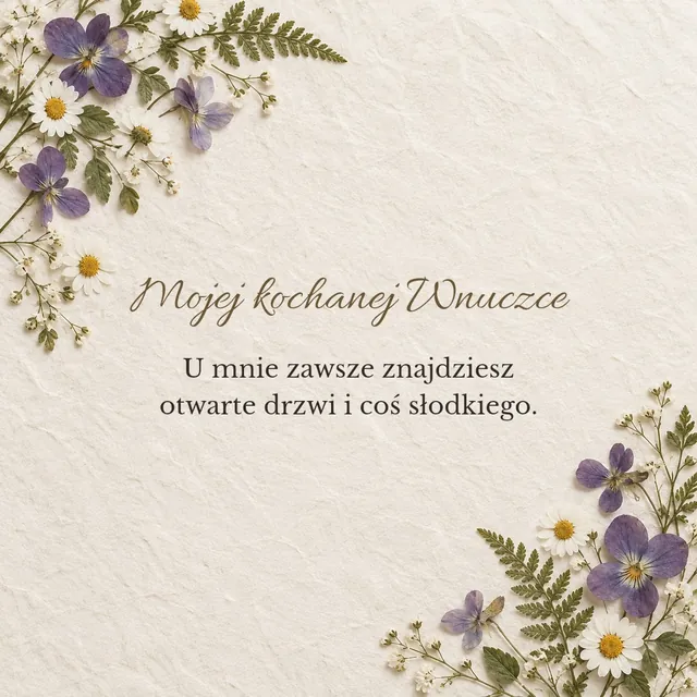 Mojej kochanej Wnuczce