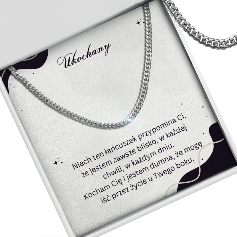 Srebrny łańcuszek dla chłopaka na prezent