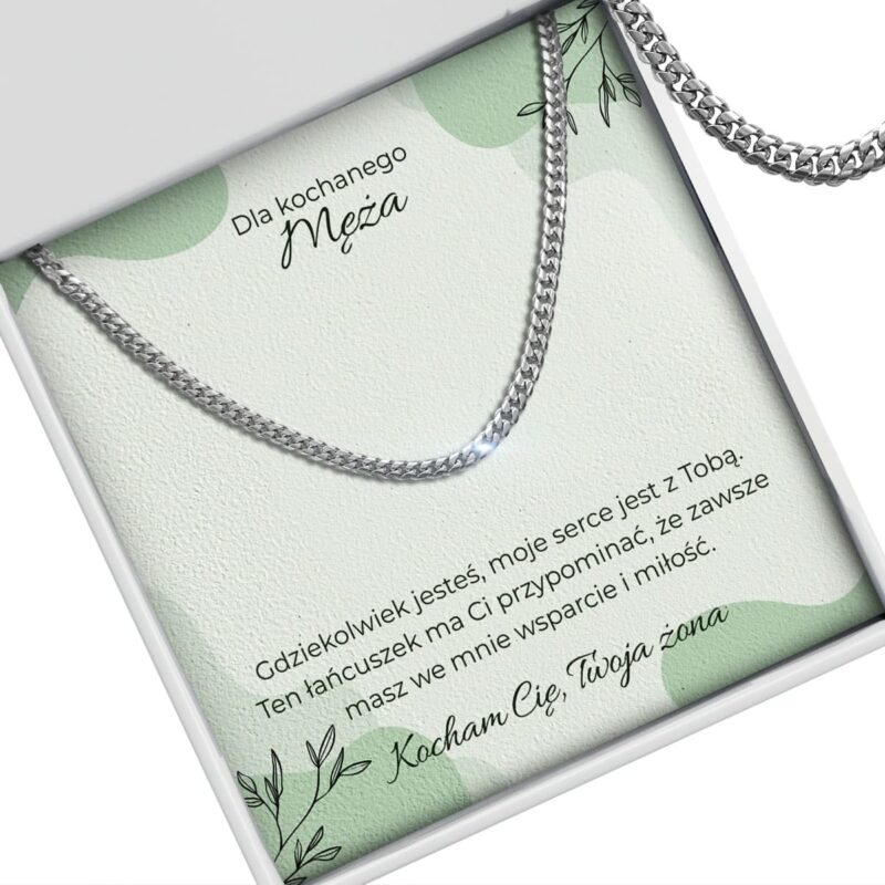 Prezent dla męża od żony - łańcuszek