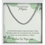 Zbliżenie na prezent dla męża od żony - łańcuszek