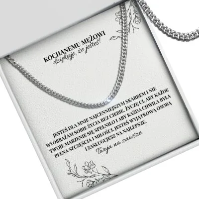 Łańcuszek dla męża na prezent