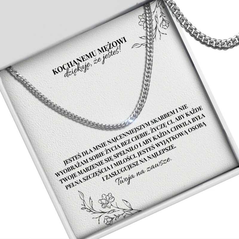 Łańcuszek dla męża na prezent
