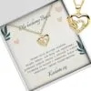 Naszyjnik dla Babci „Złote Serca”