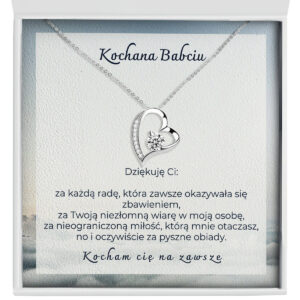 Naszyjnik dla Babci "Wieczne Serce" - Kochana babciu