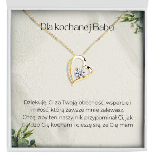 Naszyjnik dla Babci "Wieczne Serce" - Dla kochanej babci