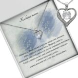 Srebrny naszyjnik Serce z cyrkonią – prezent dla kochanej mamy