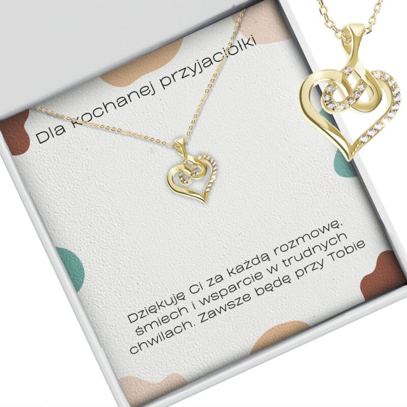 Naszyjnik serce nieskończoności – łańcuszek dla przyjaciółki