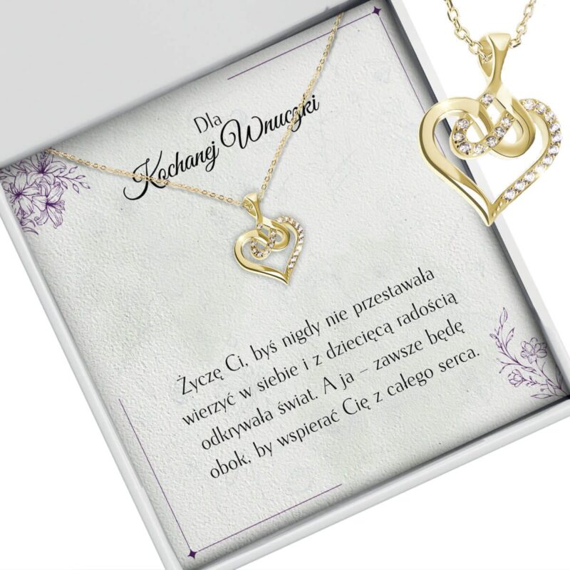 Naszyjnik serce nieskończoności – prezent dla kochanej wnuczki