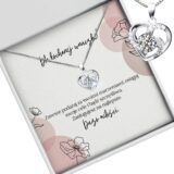 Srebrny naszyjnik serce trójramienne – prezent dla wnuczki