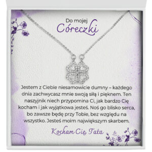 Naszyjnik dla Córki od Taty "Koniczynka" – Do mojej Córeczki