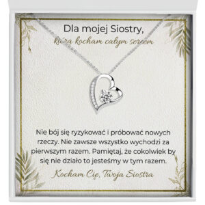 Naszyjnik dla Siostry od siostry "Wieczne Serce" – Dla mojej siostry