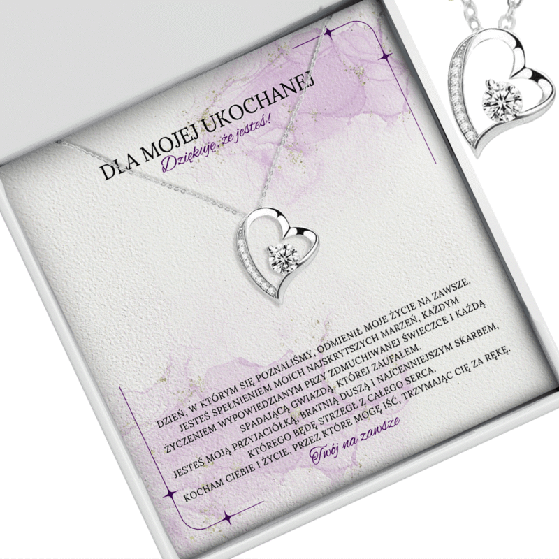 naszyjnik-dla-mojej-ukochanej-serce-srebrne Srebrny naszyjnik serce – prezent dla mojej ukochanej