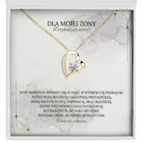 Zbliżenie na złoty naszyjnik serce - prezent dla żony