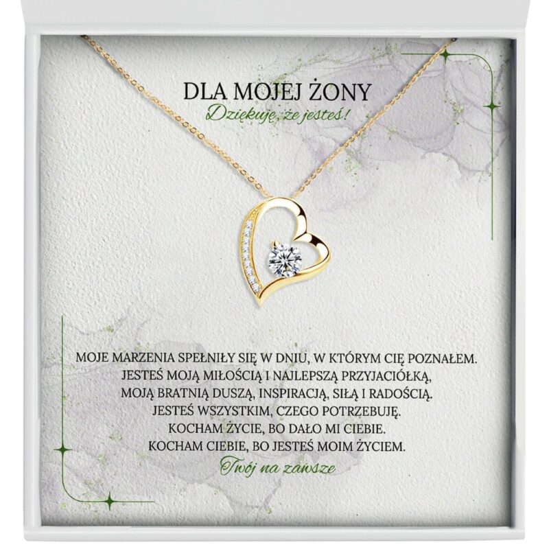 naszyjnik-dla-mojej-zony-serce-zlote-zblizenie Zbliżenie na złoty naszyjnik serce - prezent dla żony