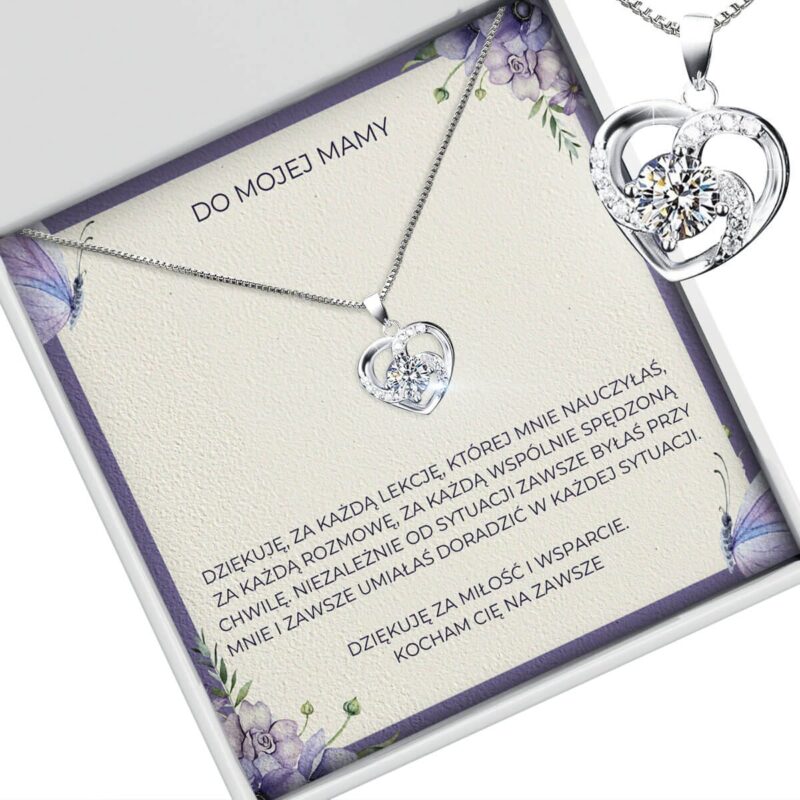 Srebrny naszyjnik serce trójramienne – prezent dla mojej mamy