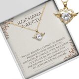 Naszyjnik serce ze skrzydłami – prezent dla babci