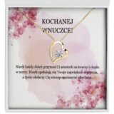 Zbliżenie na złoty naszyjnik serce - prezent dla wnuczki