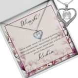 Srebrny naszyjnik Serce z cyrkonią – prezent dla wnuczki