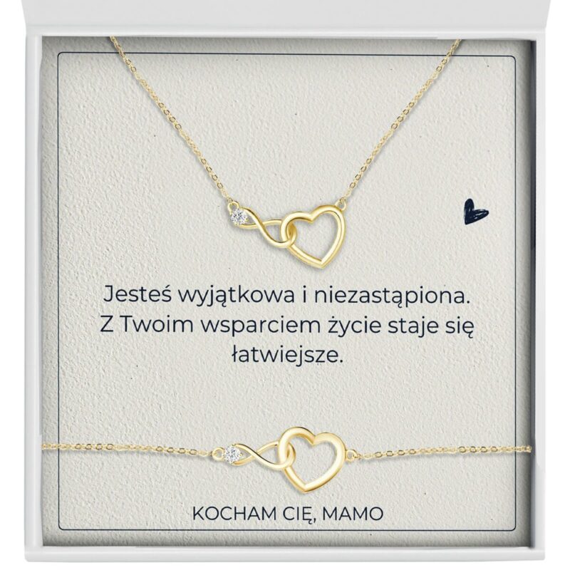 naszyjnik-z-bransoletka-dla-mamy-zblizenie Zbliżenie na zestaw wieczna przysięga - zestaw biżuterii dla mamy