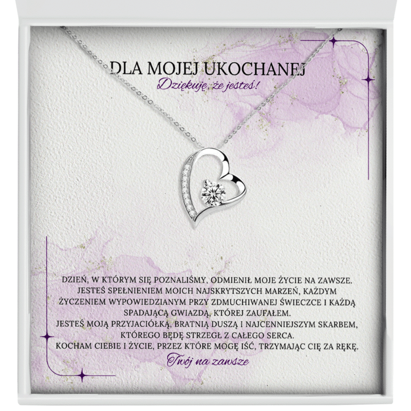 zblizenie-naszyjnik-srebrne-serce-z-dedykacja-dla-ukochanej Zbliżenie na naszyjnik srebrnego serca z dedykacją dla ukochanej