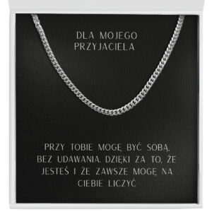 Zbliżenie na łańcuszek dla przyjaciela na prezent