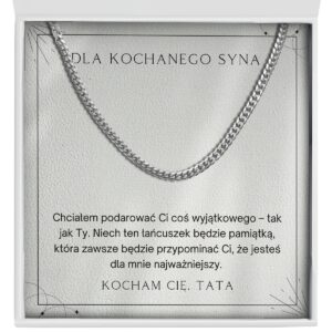 Prezent dla Syna od taty "Łańcuszek" - Dla kochanego syna