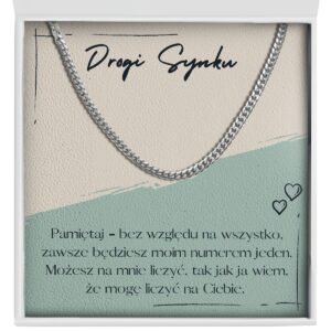 Prezent dla Syna "Łańcuszek" - Drogi synku