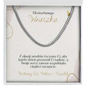 Łańcuszek na prezent dla wnuczka od babci i dziadka