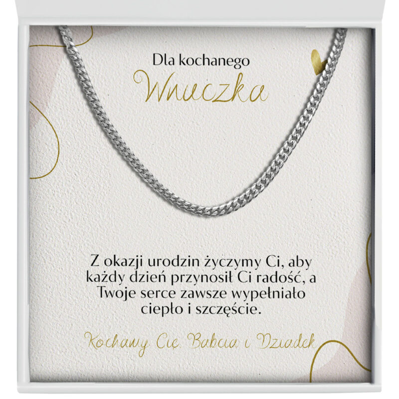 lancuszek-dla-wnuczka-od-dziadkow-zblizenie Łańcuszek na prezent dla wnuczka od babci i dziadka