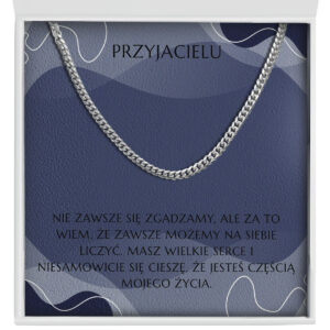 Zbliżenie na prezent dla przyjaciela - łańcuszek