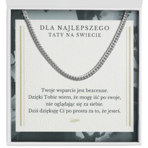 Prezent dla Taty "Łańcuszek" - Dla najlepszego taty na świecie