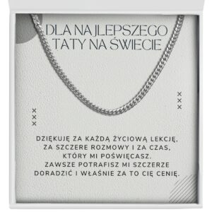 Zbliżenie na łańcuszek dla taty na prezent