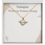 Naszyjnik serce ze skrzydłami - Prezent na komunie - zbliżenie