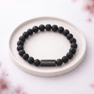 Bransoletka męska z grawerem - Personalizowany męski prezent