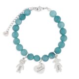 Morska bransoletka z zawieszkami imion - Personalizowana bransoletka dla mamy z imionami dzieci