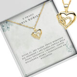 Naszyjnik złote serca - prezent na Dzień Kobiet