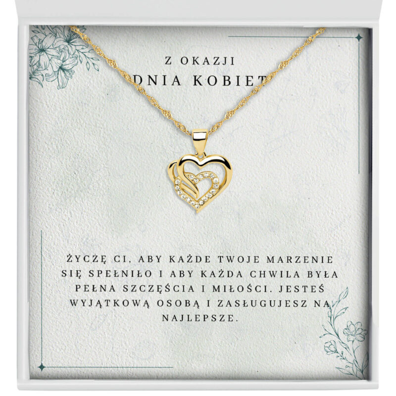 zblizenie-naszyjnik-serca-na-dzien-kobiet Zbliżenie na naszyjnik złote serca - prezent na Dzień Kobiet