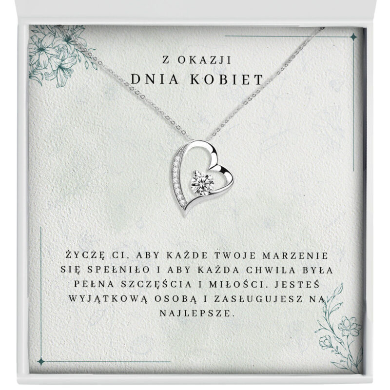 zlizenie-na-srebrny-naszyjnik-wieczne-serce-dzien-kobiet Zbliżenie na srebrny na srebrny naszyjnik