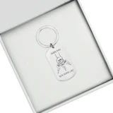 Prezentacja w pudełku - Brelok srebrny Ekipa Taty